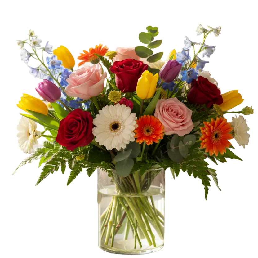cut flowers in a vase